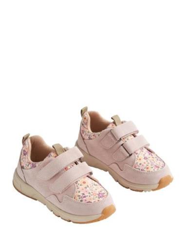 Sneaker Double Velcro T Y Print Low-top Sneakers Pink Wheat