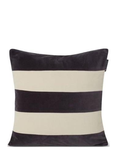 Block Striped Organic Cotton Velvet Pillow Cover Home Textiles Bedtext...