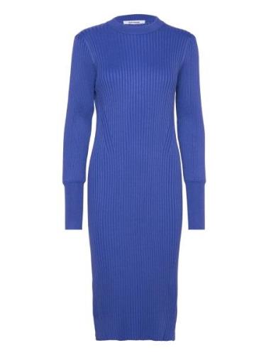 Srnoa Dress Knit Knælang Kjole Blue Soft Rebels