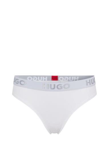 Thong Sporty Logo G-streng Undertøj White HUGO