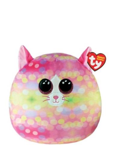 Sonny - Pink Pattern Cat Squish 25Cm Toys Soft Toys Stuffed Animals Mu...