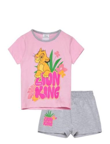 Set Pyjalong Pyjamassæt Pink Løvernes Konge