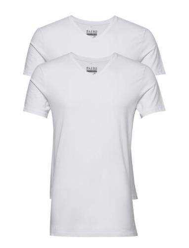 Bhdinton V-Neck Tee 2-Pack Tops T-Kortærmet Skjorte White Blend