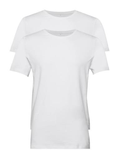 Bhdinton Crew Neck Tee 2-Pack Tops T-Kortærmet Skjorte White Blend