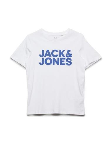 Jjecorp Logo Tee Ss O-Neck Noos Jnr Tops T-Kortærmet Skjorte White Jac...