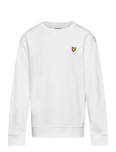Classic Crew Neck Lb Tops Sweatshirts & Hoodies Sweatshirts White Lyle...