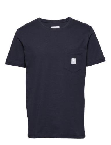 Square Pocket T-Shirt Tops T-Kortærmet Skjorte Navy Makia