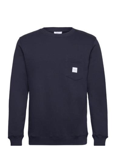 Square Pocket Sweatshirt Tops Sweatshirts & Hoodies Sweatshirts Navy M...