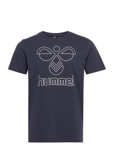 Hmlpeter T-Shirt S/S Sport T-Kortærmet Skjorte Blue Hummel