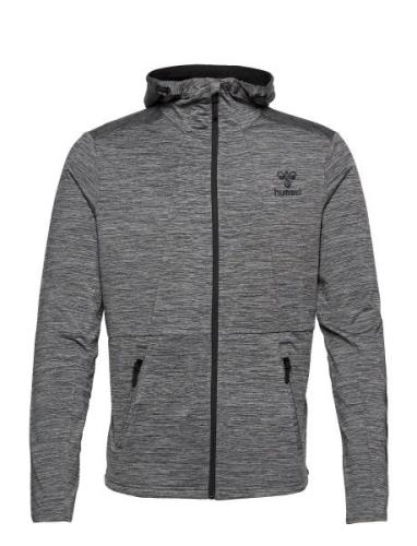 Hmlaston Zip Hoodie Sport Sweatshirts & Hoodies Hoodies Grey Hummel