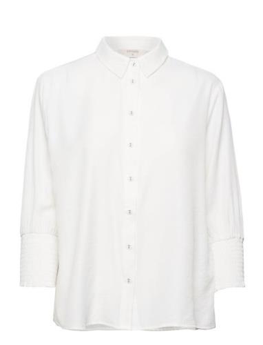 Nolacr Shirt Tops Shirts Long-sleeved White Cream