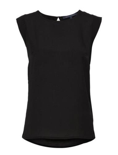 Polly Plains Cappedtee Tops T-shirts & Tops Sleeveless Black French Co...
