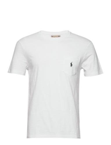 Custom Slim Fit Jersey Pocket T-Shirt Tops T-Kortærmet Skjorte White P...