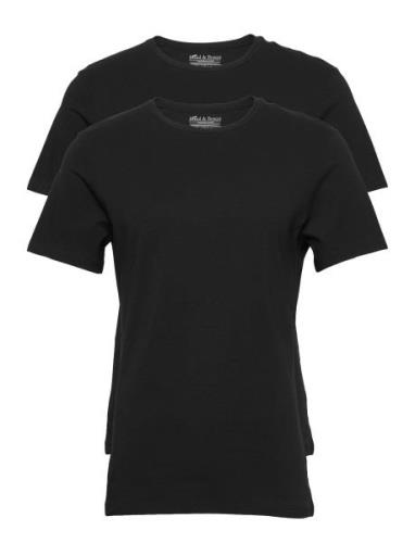 2-Pack Crew-Neck Tops T-Kortærmet Skjorte Black Bread & Boxers