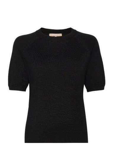 Srmarla Ss O-Neck Knit Tops Knitwear Jumpers Black Soft Rebels