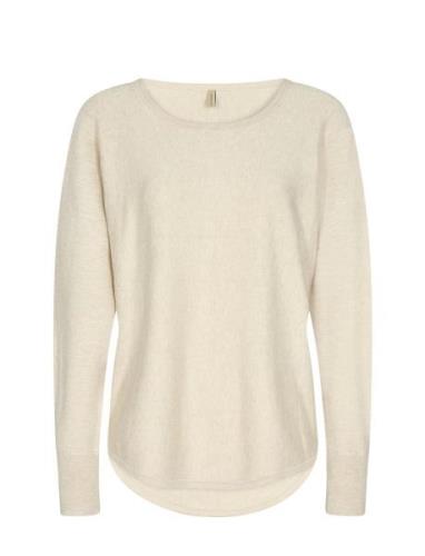 Sc-Dollie Tops Knitwear Jumpers Cream Soyaconcept