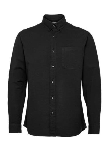 Slhregrick-Ox Flex Shirt Ls S Tops Shirts Casual Black Selected Homme