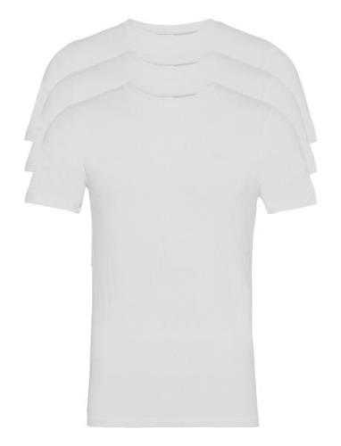 3-Pack Tee - Bamboo Tops T-Kortærmet Skjorte White Clean Cut Copenhage...