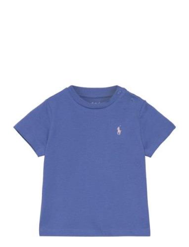 Cotton Jersey Crewneck Tee Tops T-Kortærmet Skjorte Blue Ralph Lauren ...