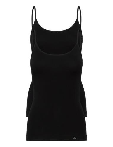 Women's Bamboo Strap Top 2-Pack Sport T-shirts & Tops Sleeveless Black...