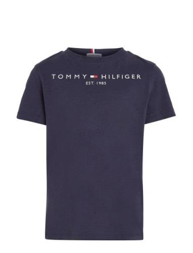 Essential Tee S/S Tops T-Kortærmet Skjorte Navy Tommy Hilfiger