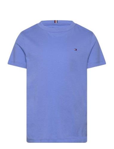 Essential Cotton Tee S/S Tops T-Kortærmet Skjorte Blue Tommy Hilfiger