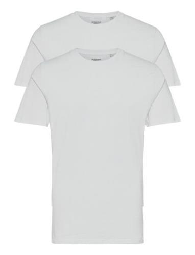 Jacbasic Crew Neck Tee Ss 2 Pack Noos Tops T-Kortærmet Skjorte White J...