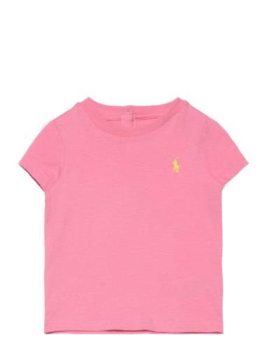 Cotton Jersey Crewneck Tee Tops T-Kortærmet Skjorte Pink Ralph Lauren ...