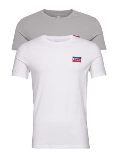 2Pk Crewneck Graphic Sportswea Tops T-Kortærmet Skjorte White LEVI´S M...