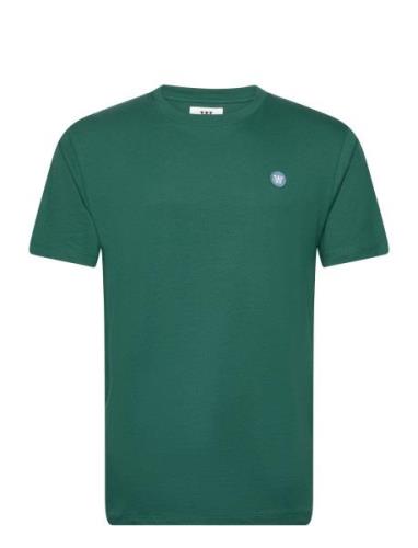 Ace Badge T-Shirt Tops T-Kortærmet Skjorte Green Double A By Wood Wood