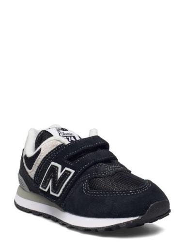 New Balance 574 Kids Hook & Loop Sport Sneakers Low-top Sneakers Black...