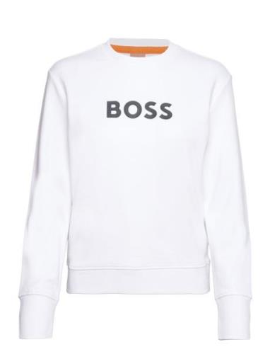 C_Elaboss_6 Tops Sweatshirts & Hoodies Sweatshirts White BOSS