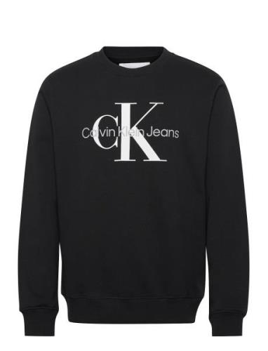 Core Monologo Crewneck Tops Sweatshirts & Hoodies Sweatshirts Black Ca...