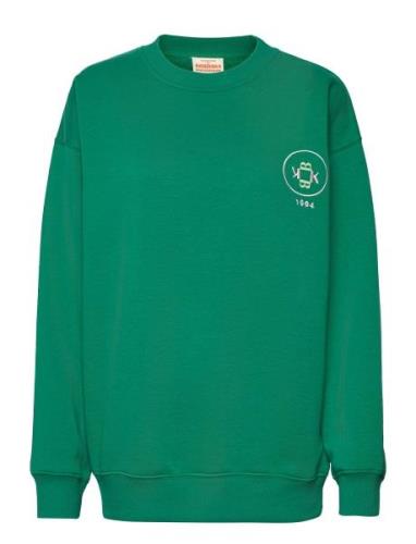 Sweatshirt Ls Tops Sweatshirts & Hoodies Sweatshirts Green Barbara Kri...