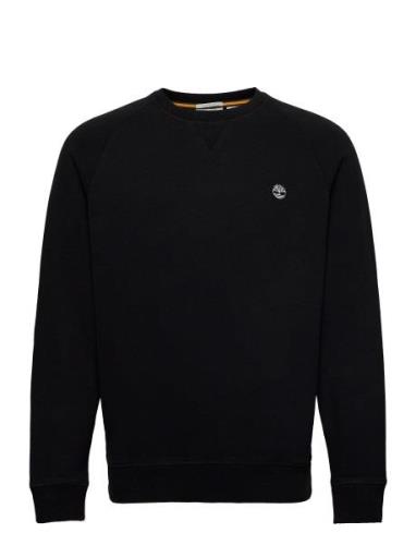 E-R Basic Regular Crew Tops Sweatshirts & Hoodies Sweatshirts Black Ti...