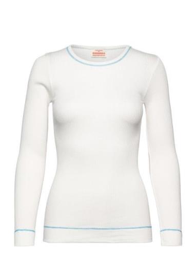Blouse Ls Tops T-shirts & Tops Long-sleeved White Barbara Kristofferse...