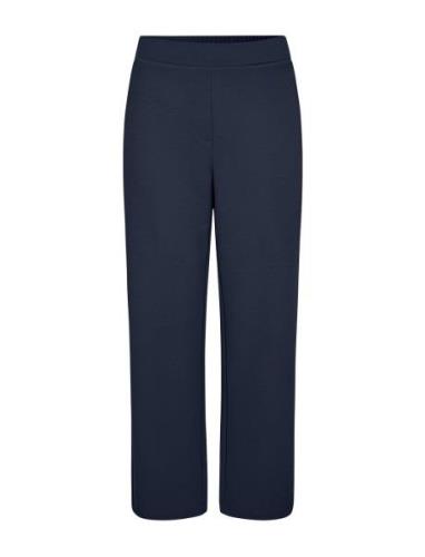 Sc-Siham Bottoms Trousers Straight Leg Navy Soyaconcept