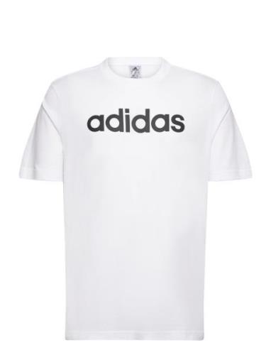 M Lin Sj T Sport T-Kortærmet Skjorte White Adidas Sportswear