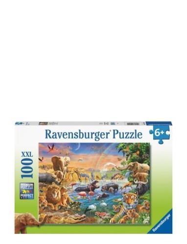 Waterhole 100P Toys Puzzles And Games Puzzles Classic Puzzles Multi/pa...