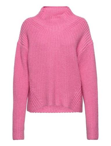 Mischa Funnelneck Tops Knitwear Turtleneck Pink Twist & Tango