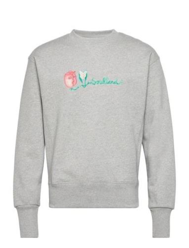 Flower Logo Sweatshirt Tops Sweatshirts & Hoodies Sweatshirts Grey Sou...