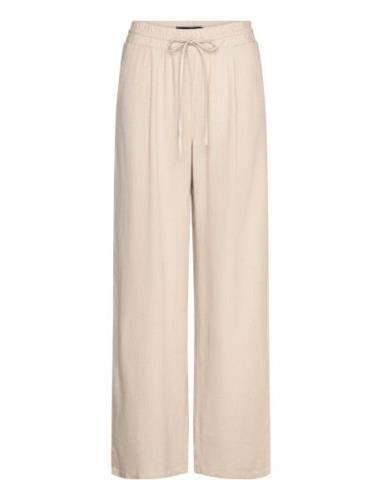 Vmjesmilo Wide Pants Ga Noos Bottoms Trousers Wide Leg Cream Vero Moda