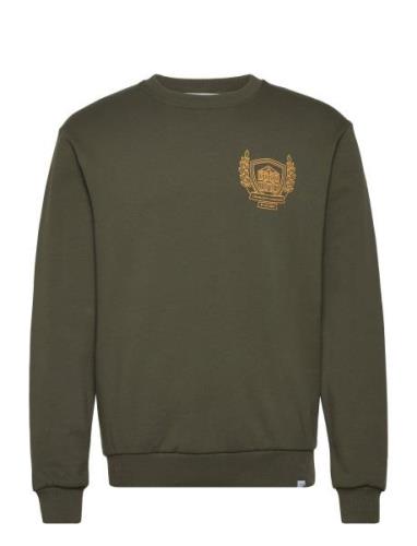 Chad Sweatshirt Tops Sweatshirts & Hoodies Sweatshirts Khaki Green Les...