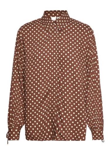 Yasdotti Ls Shirt S. Tops Shirts Long-sleeved Brown YAS