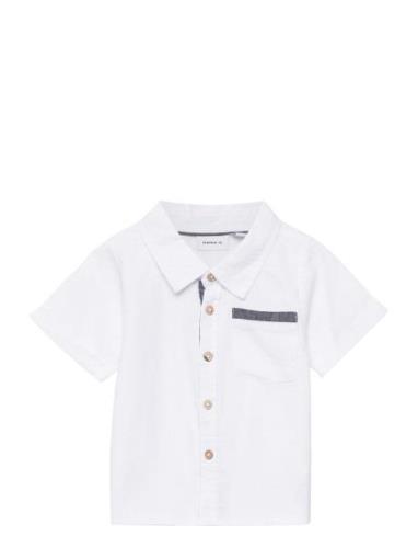 Nbmhomalle Ss Shirt Tops T-Kortærmet Skjorte White Name It