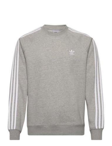 3-Stripes Crew Tops Sweatshirts & Hoodies Sweatshirts Grey Adidas Orig...