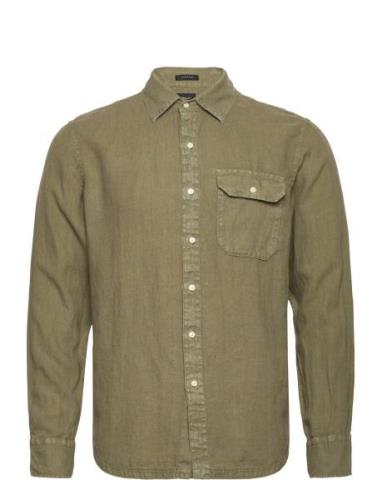 Shirt Regular Tops Shirts Casual Khaki Green Replay