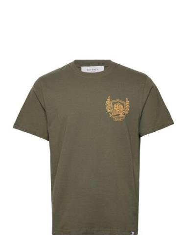 Chad T-Shirt Tops T-Kortærmet Skjorte Khaki Green Les Deux