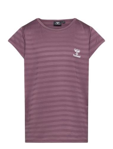 Hmlsutkin T-Shirt S/S Sport T-Kortærmet Skjorte Purple Hummel