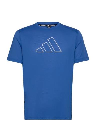 Ti 3B Tee Sport T-Kortærmet Skjorte Blue Adidas Performance